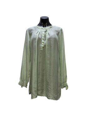 Pete & Greta Mint Green Long Sleeve Blouse Size S